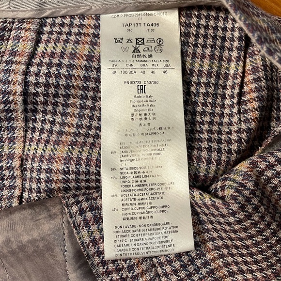 GIORGIO ARMANI 2021 Collection Houndstooth Mid-Rise Pant, Size 12 - Picture 3 of 7